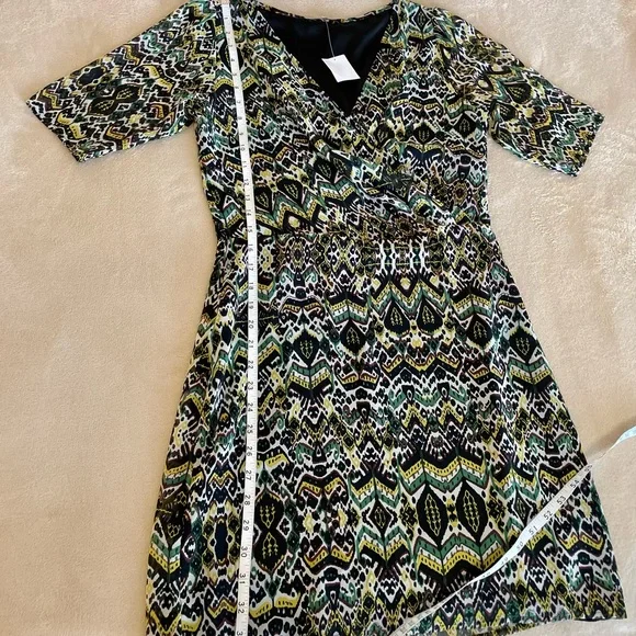 Ikks Women V-Neck Short Sleeve Dress - Size 36 - Picture 12 of 14